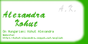 alexandra kohut business card